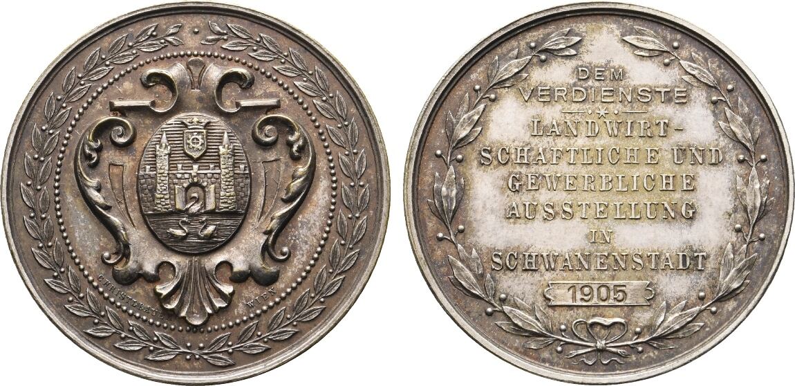 Haus Habsburg Versilberte Bronzemedaille 1905 Franz Joseph I 1848 1916