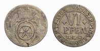 Osnabrück, Bistum 6 Pfennig Karl von Lothringen 1698-1715