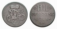 Trier, Erzbistum Cu 4 Pfennig Franz Georg von Schönborn 1729-1756