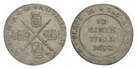 Sachsen-Albertinische Linie 1/12 Taler Johann Georg IV. 1691-1694