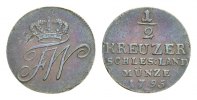 Brandenburg-Preußen Cu 1/2 Kreuzer Friedrich Wilhelm II. 1786-1797