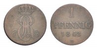Braunschweig-Calenberg-Hannover Cu Pfennig Ernst August 1837-1851