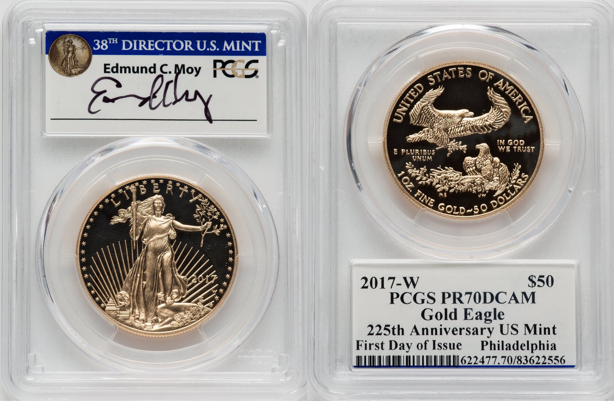 Us One Ounce Gold Eagle W Gold Eagles Pcgs Ms Ma Shops