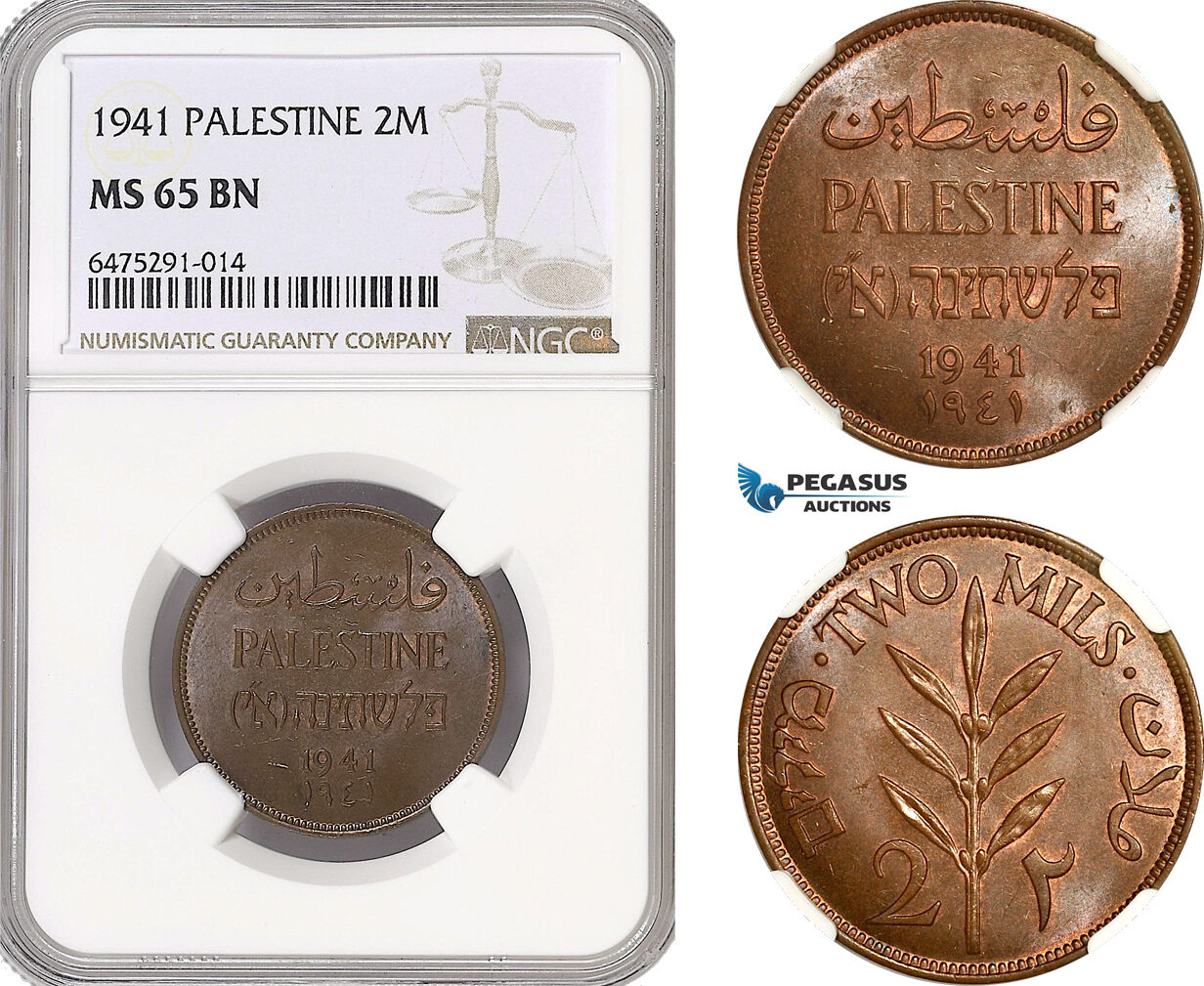 Palestine Mils Ngc Ms Bn Ma Shops