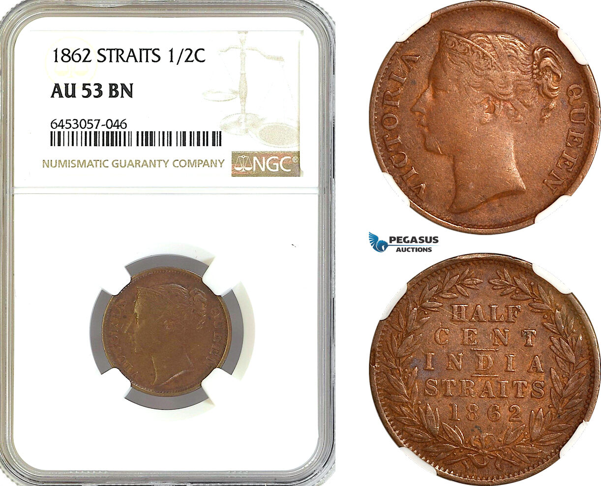 Straits Settlements Cent Ngc Au Bn Ma Shops