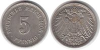 Kaiserreich 5 Pfennig 5 Pfennig 1908 G