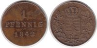 Altdeutschland Pfennig Sachsen-Meiningen Bernhard Erich Freund Pfennig 1842