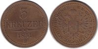 Haus Habsburg 3 Kreuzer Franz Joseph I. 3 Kreuzer 1851 B
