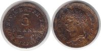 Westfalen, Königreich Cu Abschlag von den Stempeln des 5 Frank Hieronymus Napoleon Cu Abschlag von den Stempeln des 5 Franken 1813 C