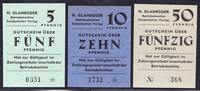 Deutschland nach 1945 5-50 Pfg München H.Glanegger, Süddt. Verlag, kpl. Serie Kantinengeld