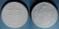 KAISERREICH MÜNZEN Oberammergau. Passionspiele Maria. Médaille 1922. Porcelaine