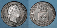 FRANZÖSISCHE KÖNIGLICHE MÜNZEN Louis XV (1715-1774). 1/2 sol à la vieille tête 1770. Besançon