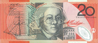 ANDERE AUSLÄNDISCHE SCHEINE Australie. Banque centrale. Billet. 20 dollars (1994-1996)