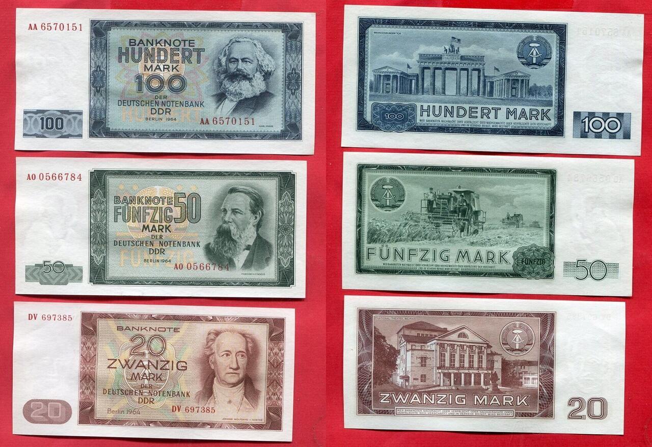 Deutsche Demokratische Republik Mark Ddr Gdr Satz Banknoten