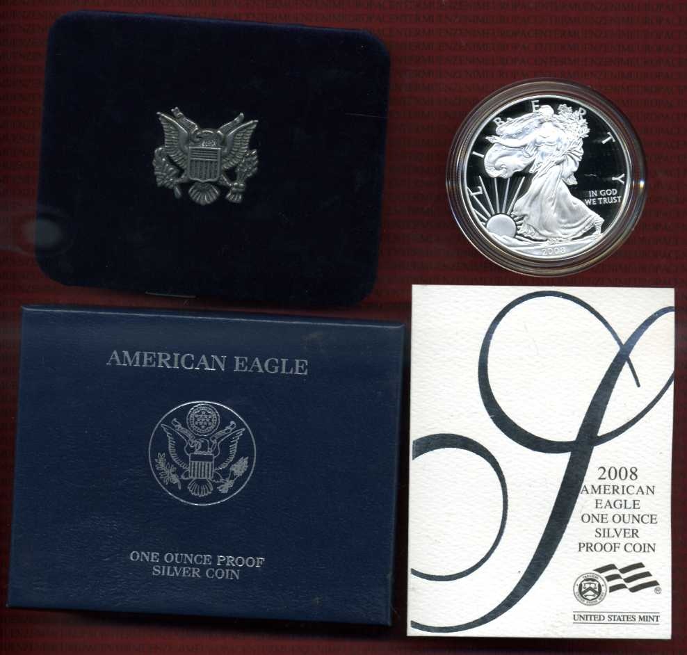 Usa Dollar Unze Silber American Silver Eagle Pp Proof With