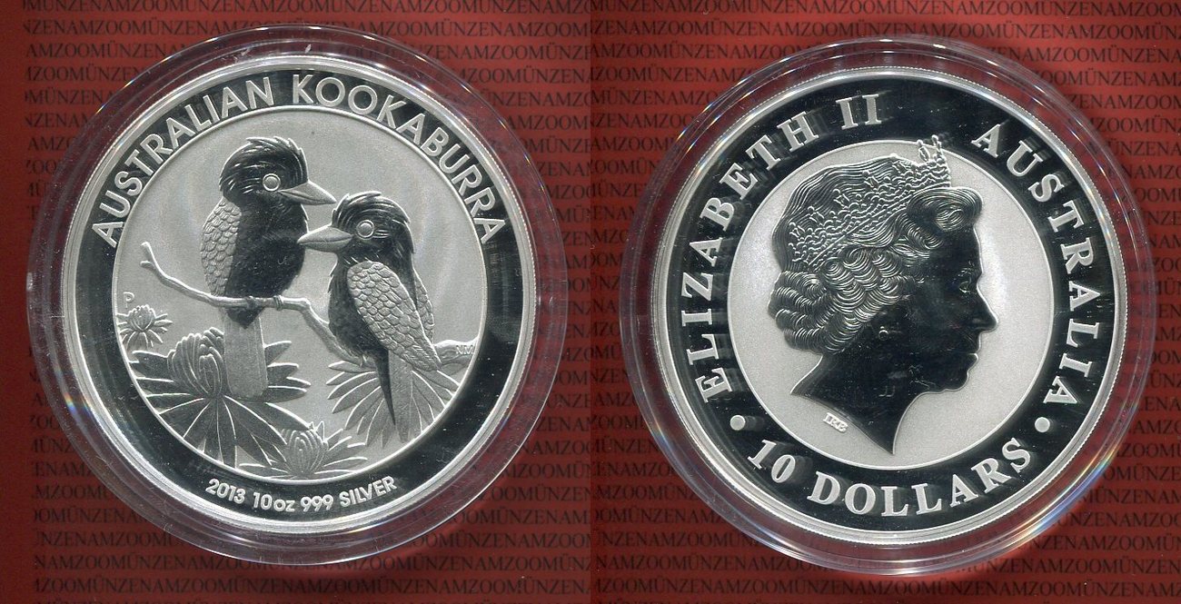 Australien Unzen Silber Dollar Kookaburra Unc Bu With