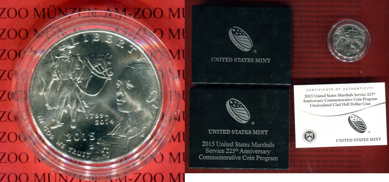 half dollar 2015 usa united states marshals service 225th