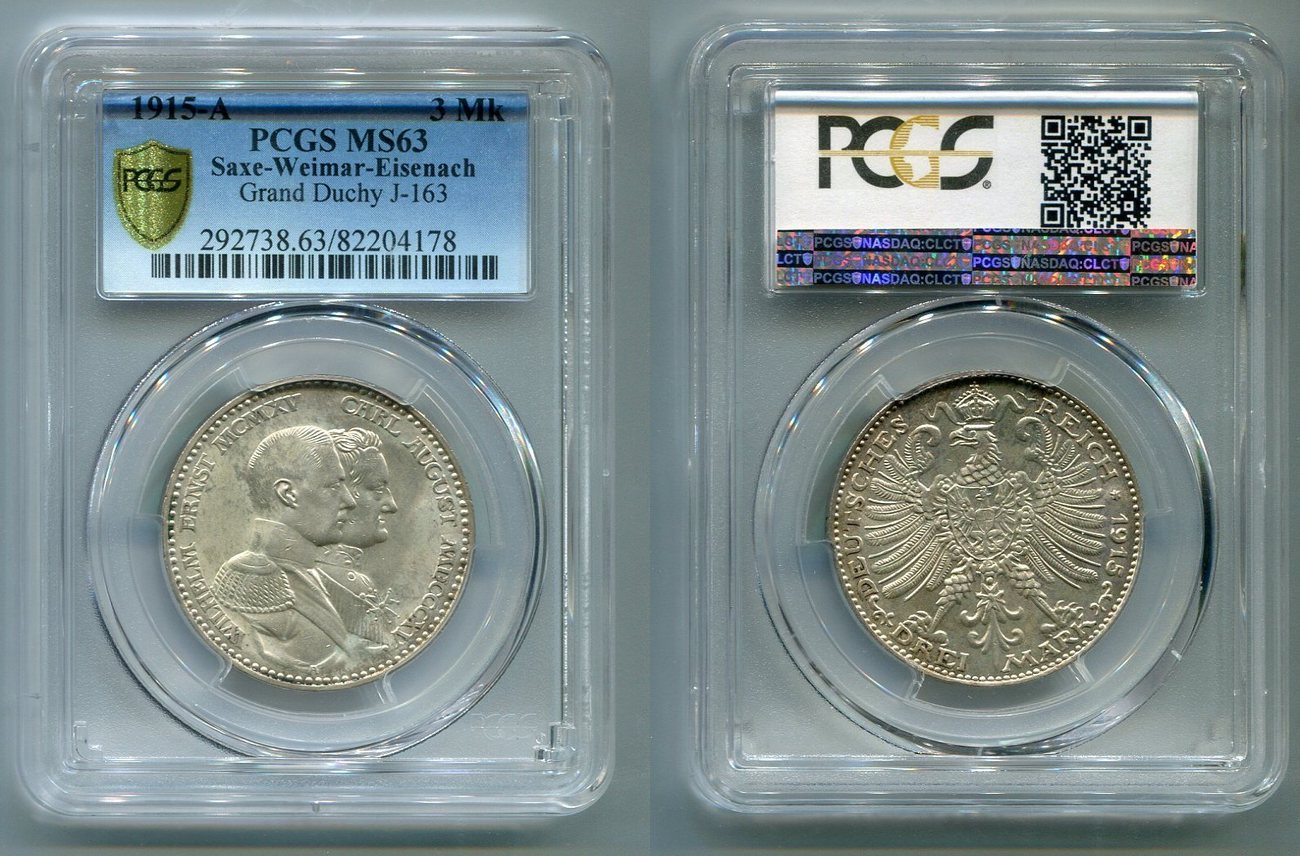 Sachsen Weimar Eisenach Mark Silberm Nze Jahrhundertfeier Pcgs