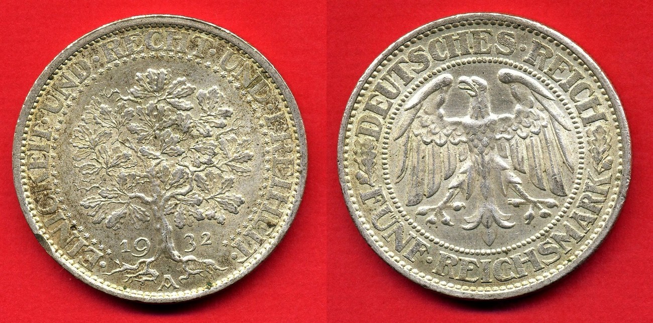 Deutsches Reich Reichsmark A Weimarer Republik Kursmuenze