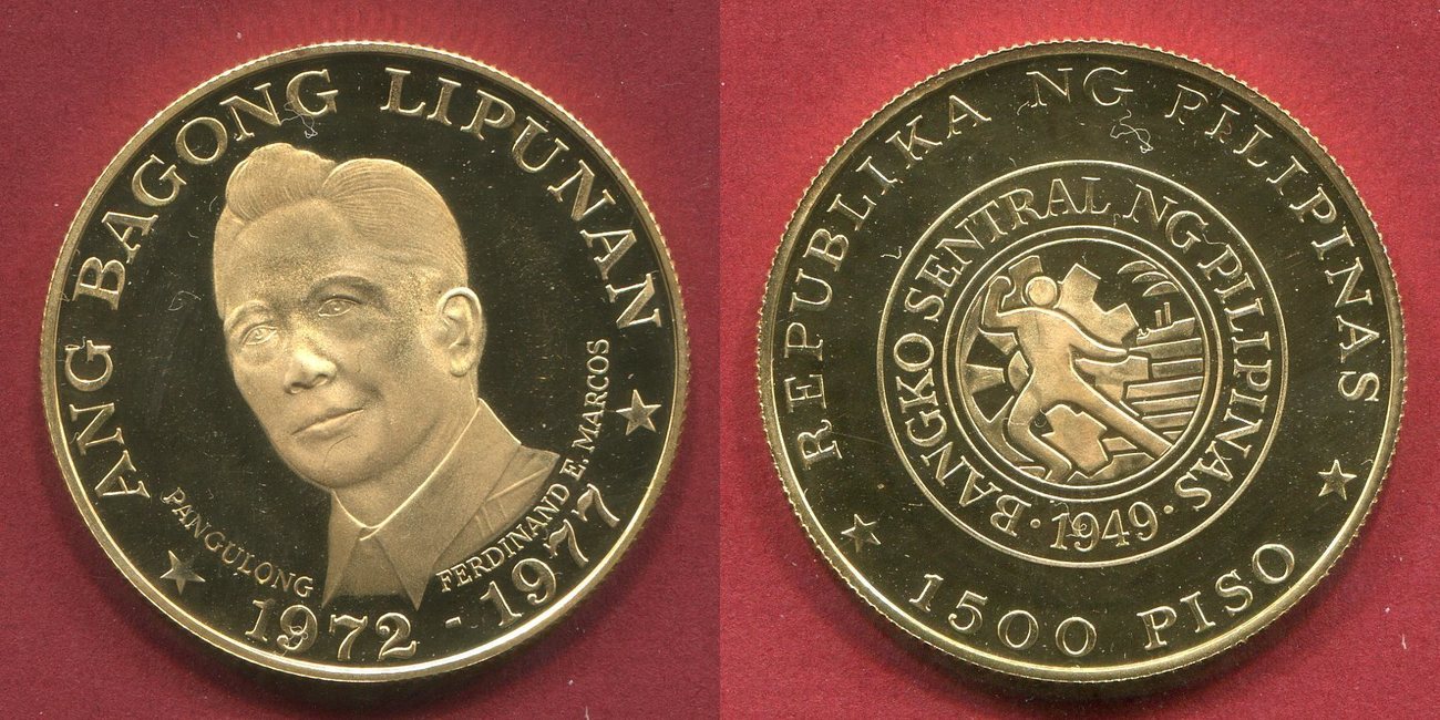 1500 piso 1977 philippinen ferdinand marcos 50 yers new society