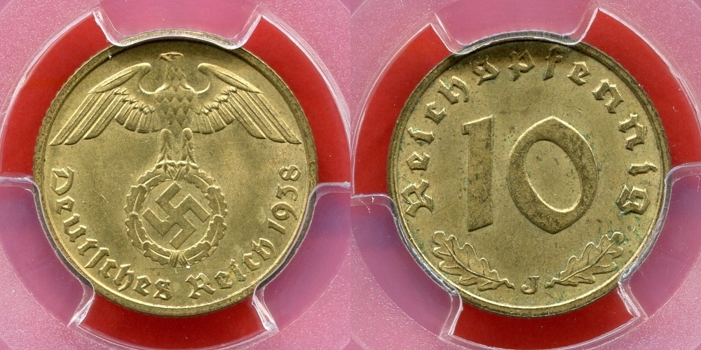 Germany Third Reich Reichspfennig J Deutsches Reich Drittes