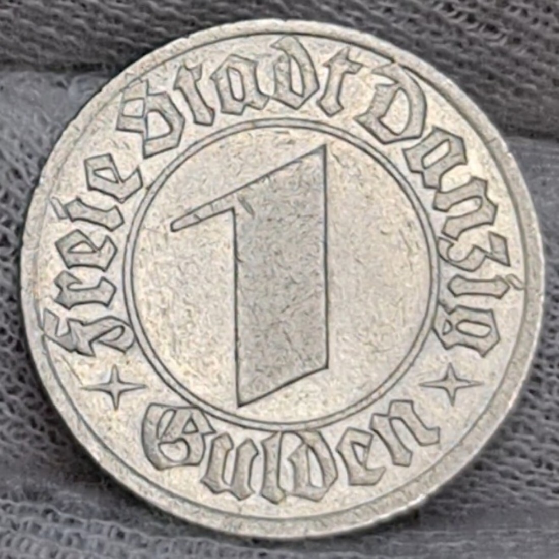 Danzig Freie Stadt Free City 1 Gulden Nickel 1932 Stadtwappen USA EF Sm