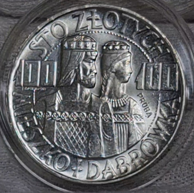 Polen Poland Zloty Mieszko Und Dabrowka Pr Ba Silber Pattern