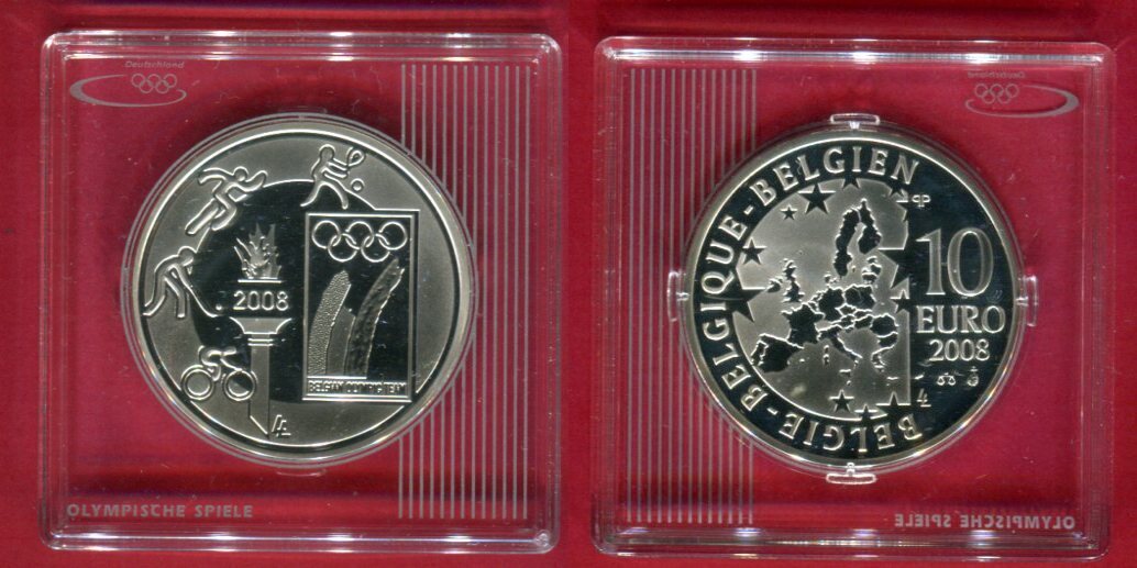 Belgien Belgium Euro Silber Belgische Olympiamannschaft Logo