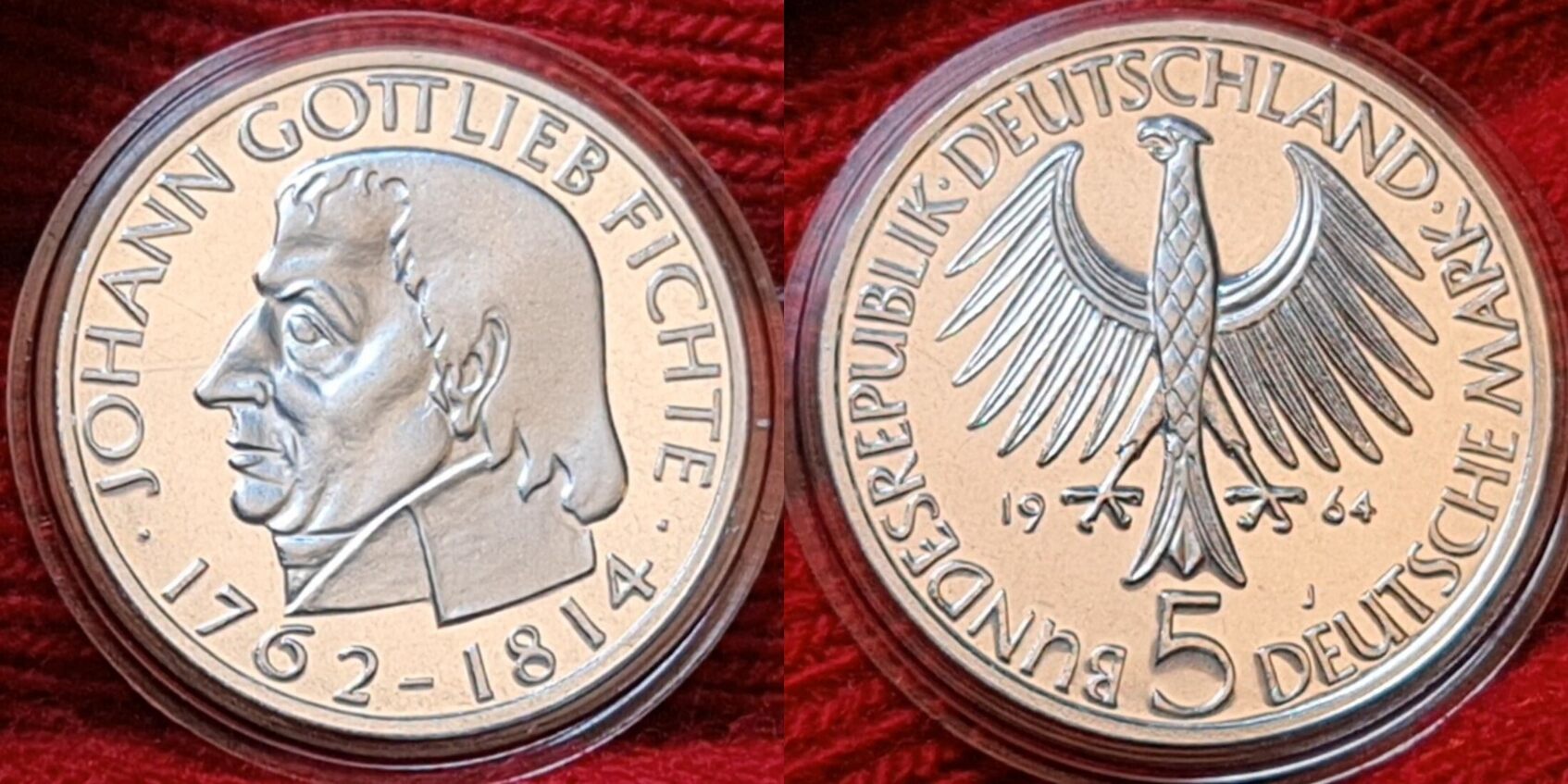 BRD Bundesrepublik Deutschland FRG Germany 5 Deutsche Mark 1964 J