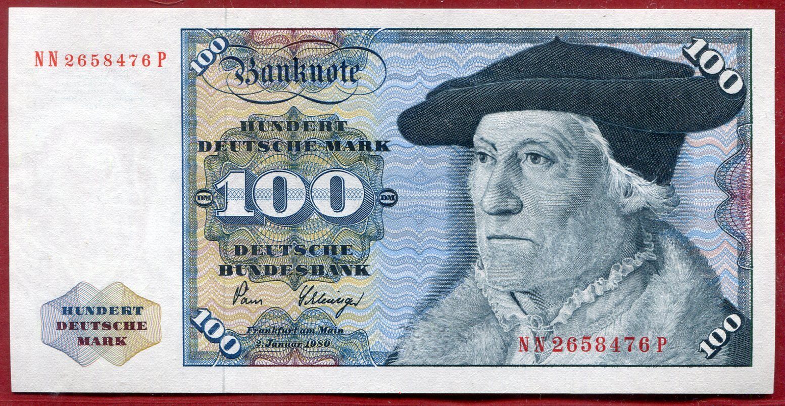 BRD Bundesrepublik Deutschland FRG Germany 100 DM Banknote 1980