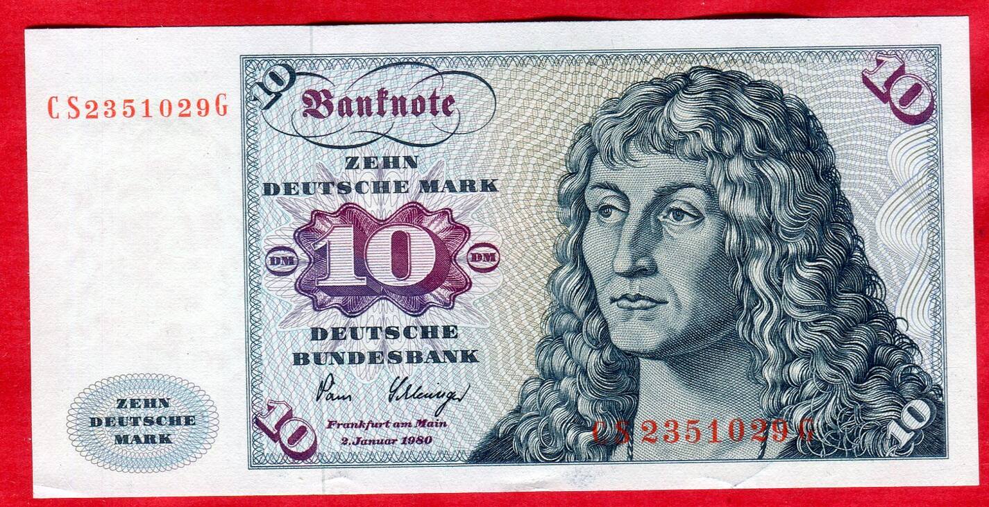 BRD Deutsche Bundesbank 10 DM Deutsche Mark Banknote Mit Copyright