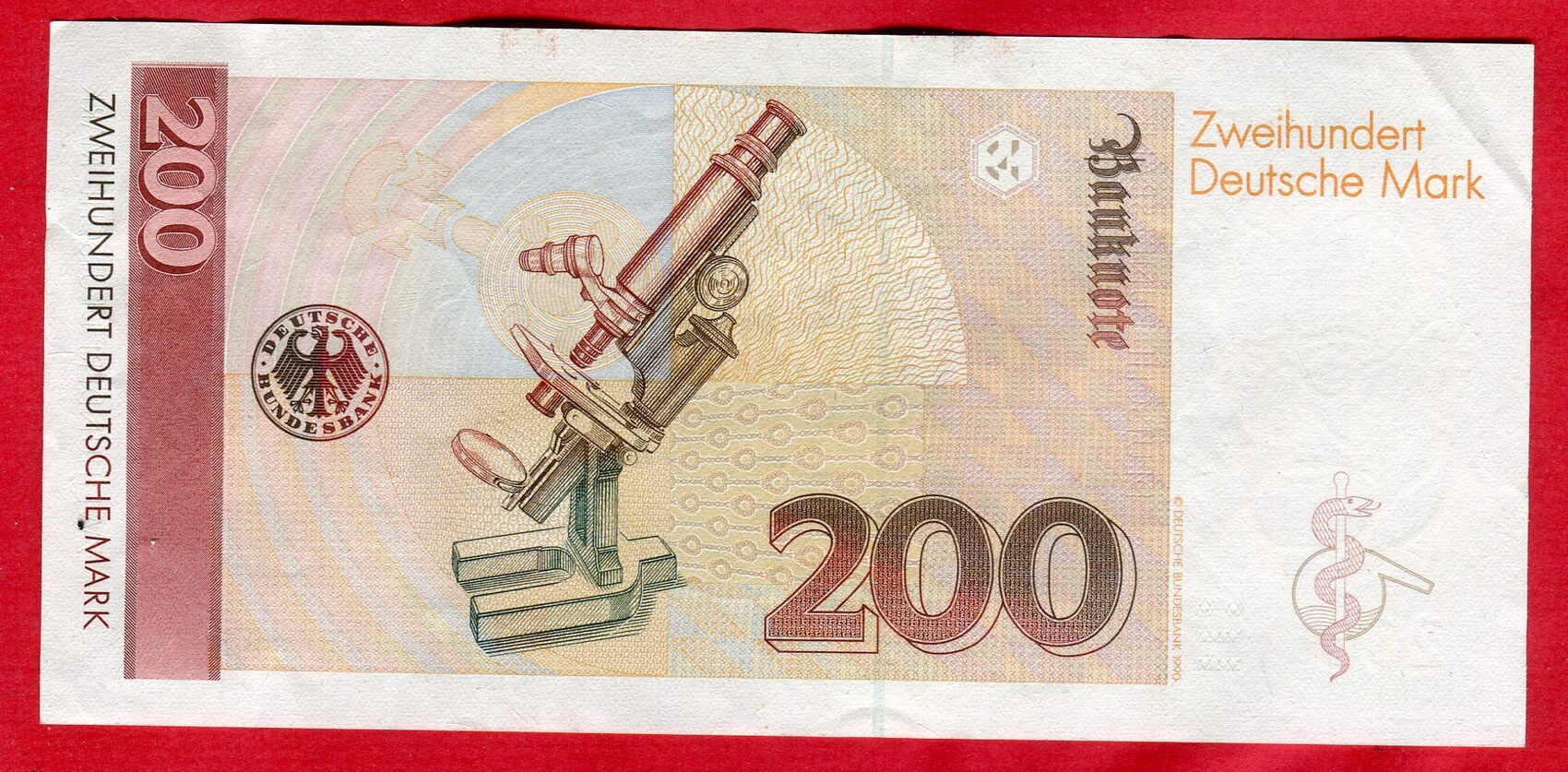 BRD Deutsche Bundesbank 200 DM Deutsche Mark 1989 Paul Ehrlich 1854