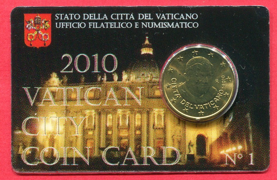 Cent Vatikan Coin Card N Papst Benedikt Xvi Bu Ma Shops