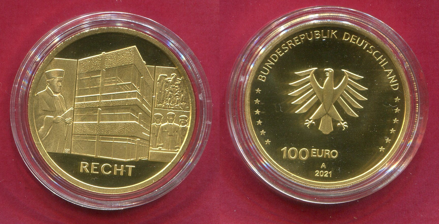 Deutschland Brd Euro Gold Unze A S Ulen Der Demokratie