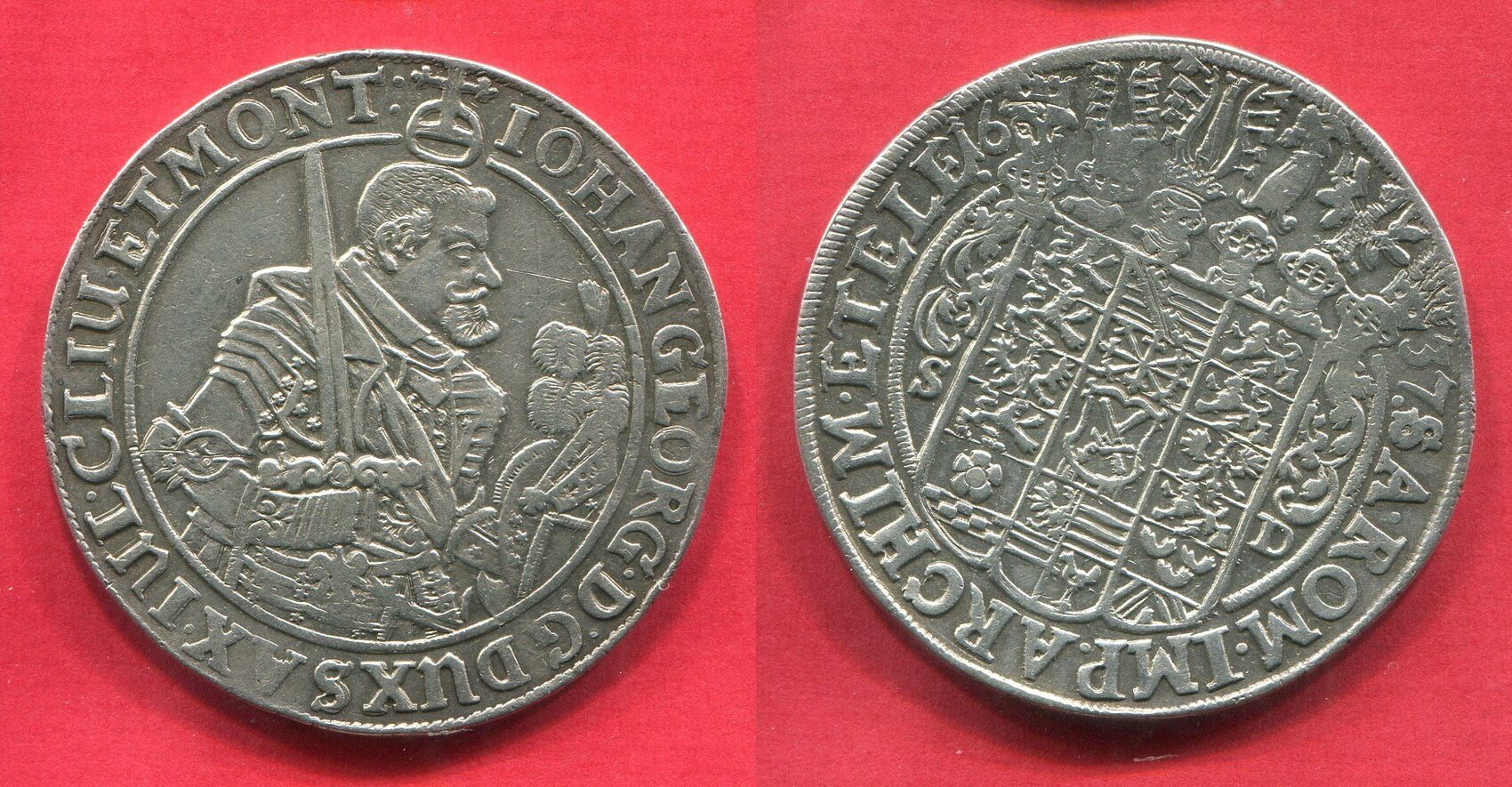 Sachsen Albertinische Linie Saxony Taler Johann Georg I