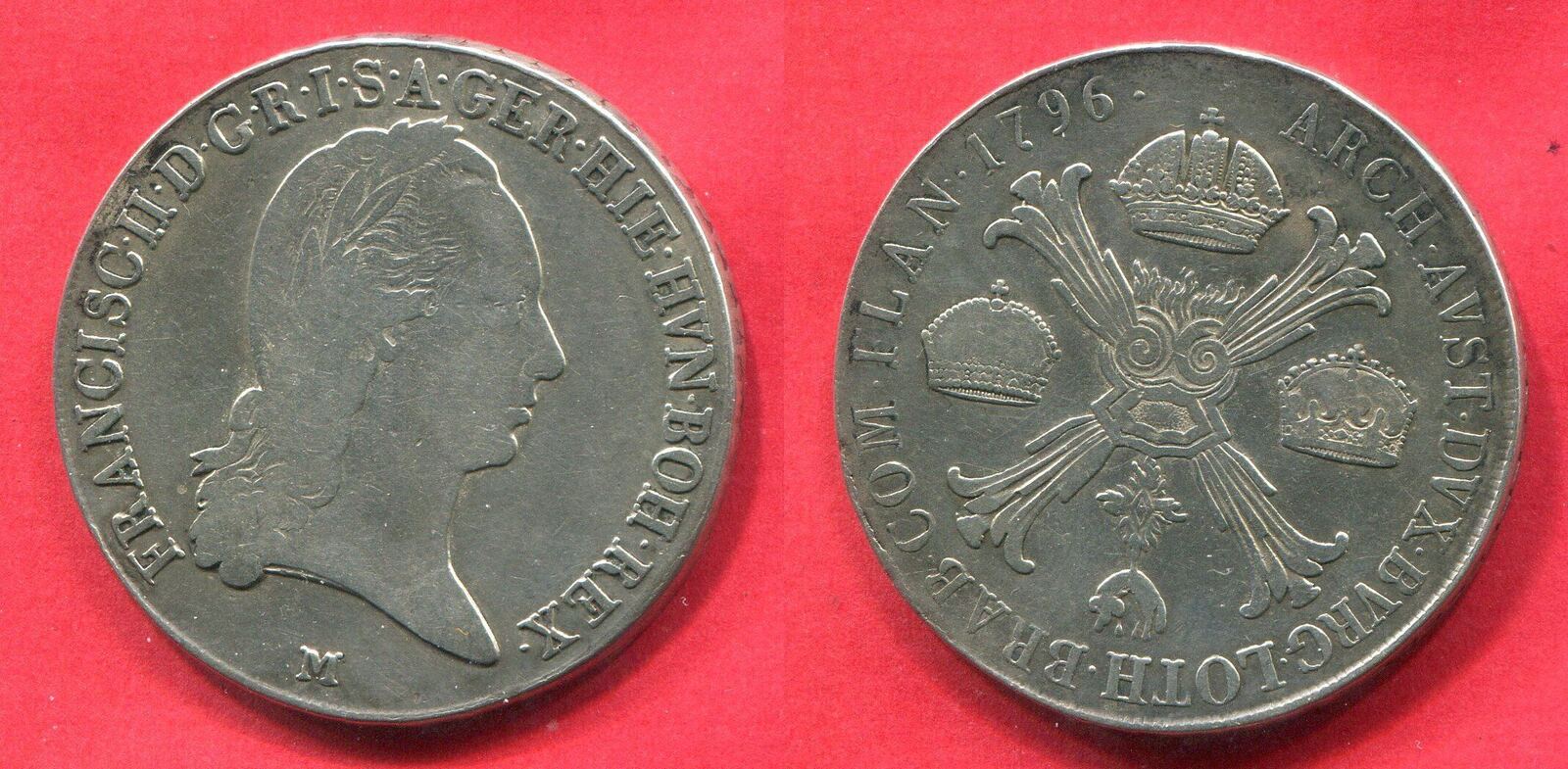 Habsburger Erblande Mailand Taler Kronentaler M Franz Ii Vf