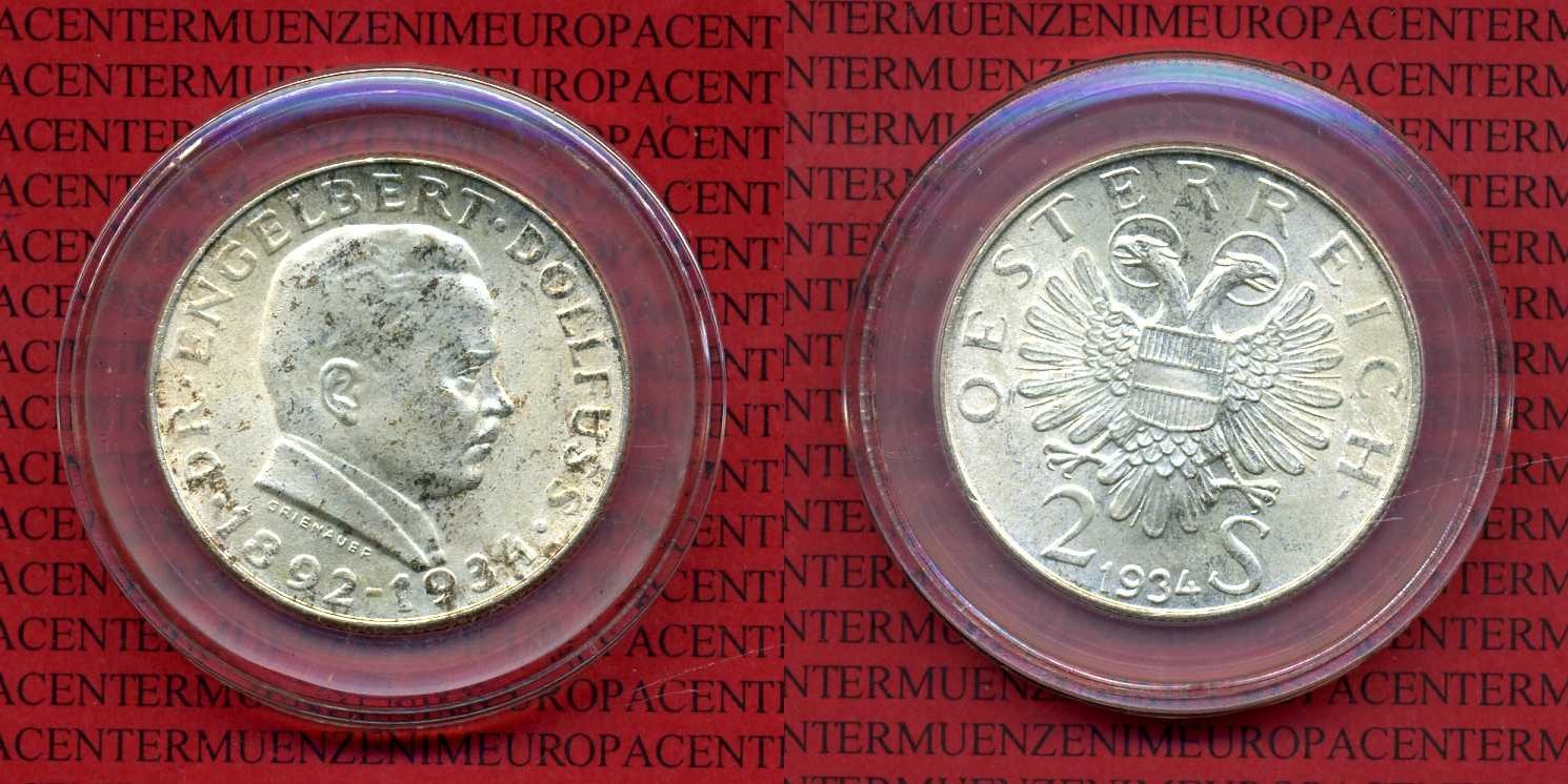 Österreich Austria 2 Schilling Gedenkmünze Silber Österreich 2