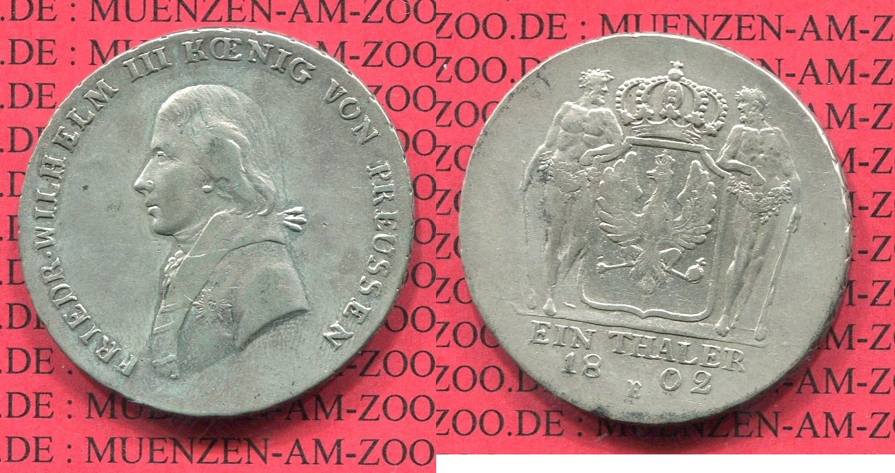 1 Taler Preußen Taler 1802 B Wilhelm Wilhelm III VF VF MA Shops