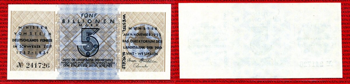 Reichsbahn Karlsruhe Deutschland Deutschland 1923 5 Billionen Mark Gutschein Deutsch Reichsbahn Karlsruhe 5 Billionen Mark 15.11.1923 fast kassenfrisch 