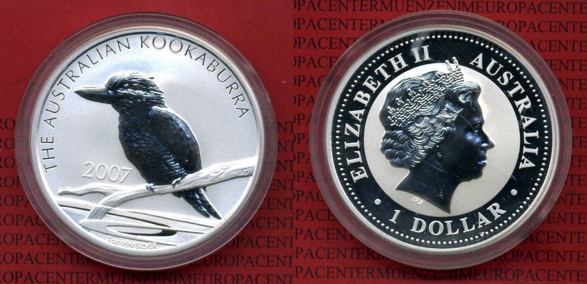 Australien Australia Dollar Kookaburra Unze Silber Australien