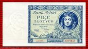 Polen Republik 5 Zloty Zlotych Polen 5 Zloty 1930 Ser. BE Mädchenkopf Kassenfrisch Picture
