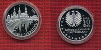 Bundesrepublik Deutschland, Germany FRG 10 Euro Silbermünze Commemorative Coin 10 Euro 2006, 800 Jahre Dresden Spiegelglanz mit Kapsel