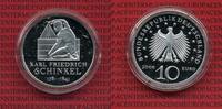 Bundesrepublik Deutschland, Germany FRG 10 Euro Silbermünze Commemorative Coin 10 Euro 2006 Karl Friedrich Schinkel Spiegelglanz mit Kapsel