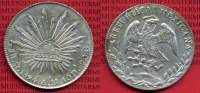 Mexico, Mexiko 8 Reales Silbermünze Mexiko 8 Reales 1894 Mexico City, Mo AM