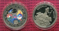 Palau 1 Dollars Farbmünze Palau 1 $ 1995 Cu/Ni, Farbmünze UN Beitritt, Fische