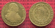 Mexico 4 Escudos Gold 1795 ss+, flache Prä...