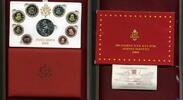 Vatikan Papst Benedict XVI. Kursmünzensatz mit Medaille PP Vatikan Kursmünzensatz 2008 1 Cent bis 2 Euro, 8 Münzen, Polierte Platte