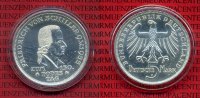Bundesrepublik Deutschland 5 DM Gedenkmünze Silber Bundesrepublik Deutschland 5 DM 1955, 150. Todestag von Friedrich von Schiller