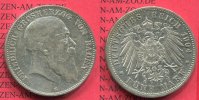 Baden, Kaiserreich 1871-1918 5 Mark Silber...