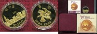 Hong Kong 1000 Dollars Hong Kong 1000 Dollars 1997, Gold PP Rückgabe von Hong Kong an China OVP